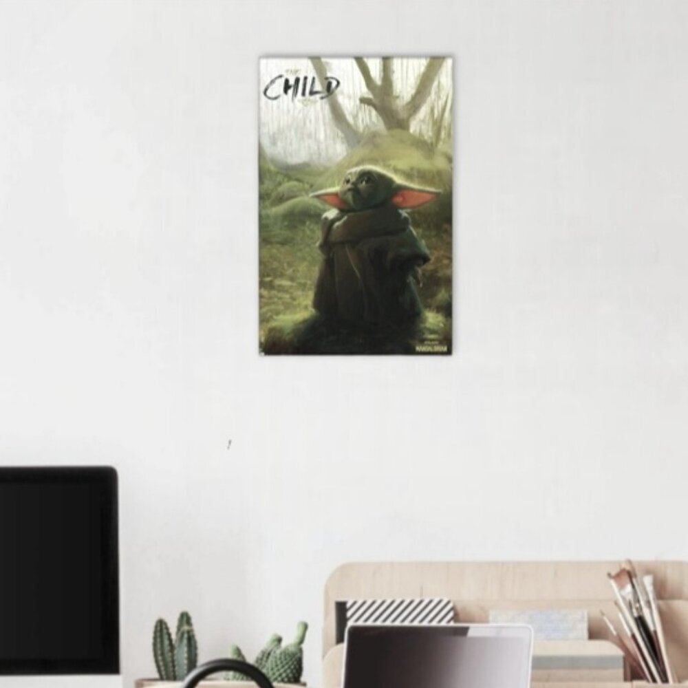 STAR WARS The Mandalorian "Grogu" in Forest Poster 18"×24" Brand New - Picture 2 of 5
